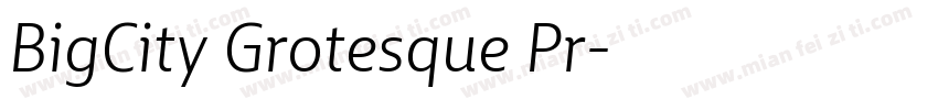 BigCity Grotesque Pr字体转换